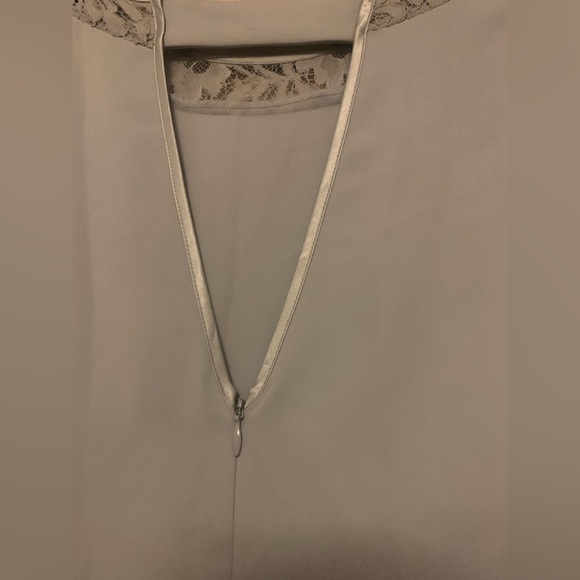 ✨⚡️💥Reiss lace sleeve zipper open exposed back shift dress Sz US 10 - Picture 9 of 14